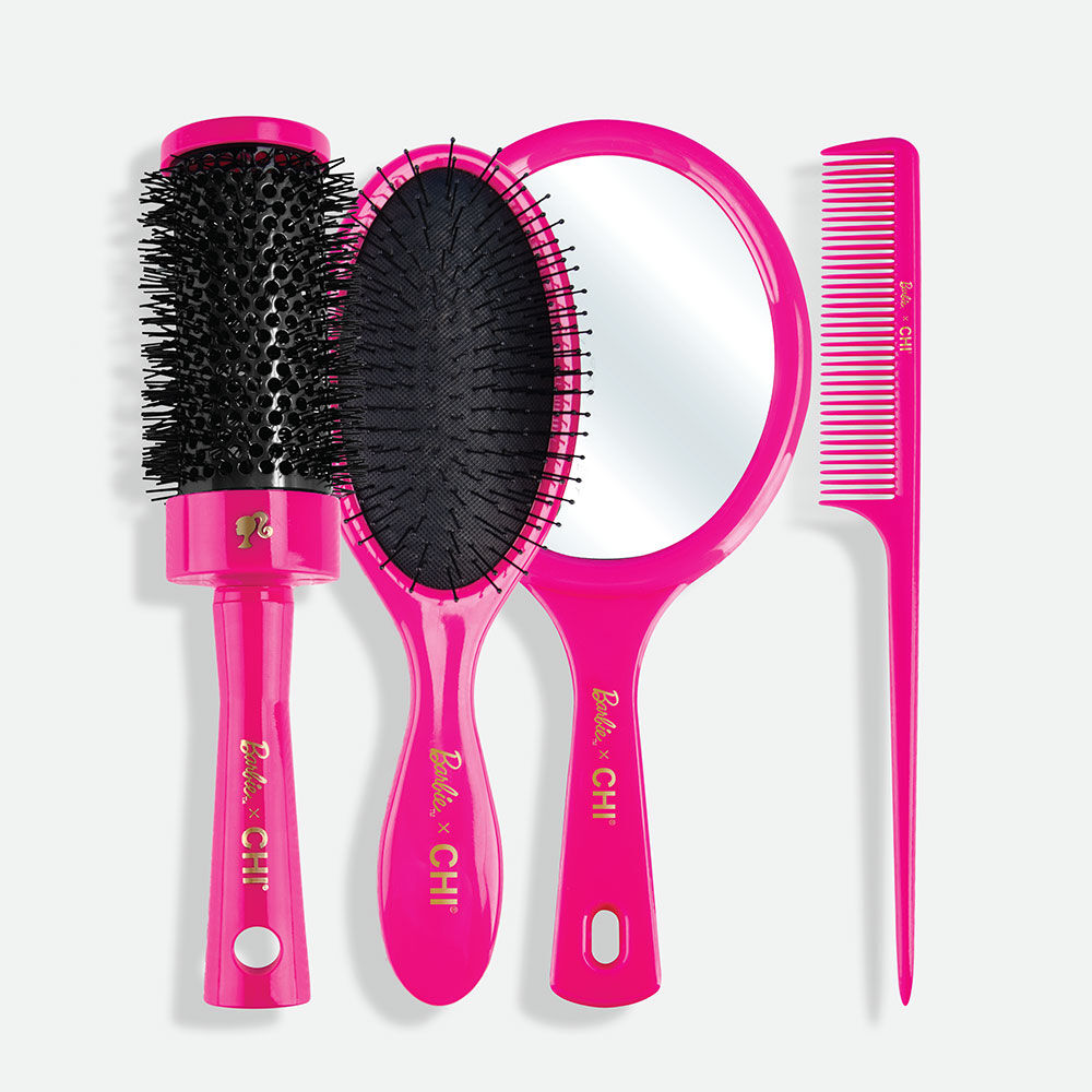 Barbie x CHI Brush Kit product image.