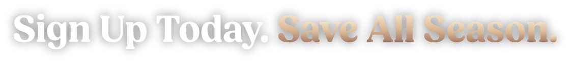A banner that says Sign Up to Save