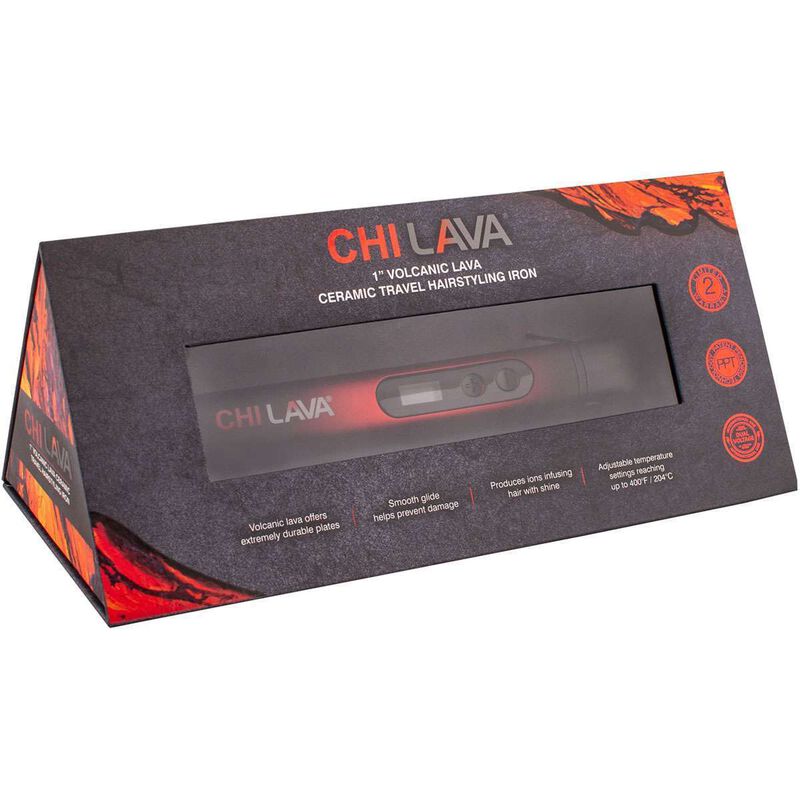 Lava 1 Inch Volcanic Ceramic Travel Hairstyling Iron, , large image number null