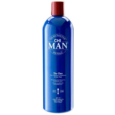 CHI Man The One 3-in-1 Shampoo, Conditioner, and Body Wash - 12 Ounces