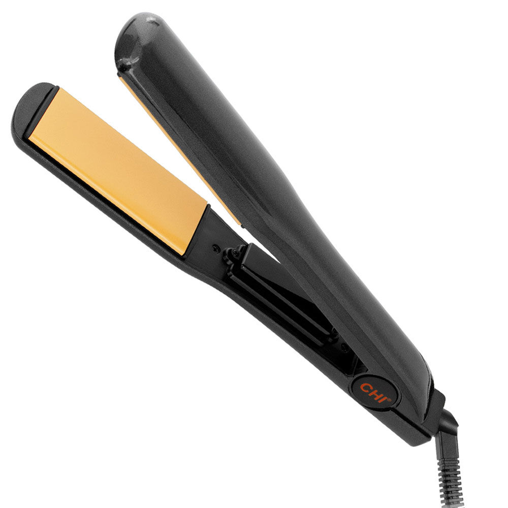 CHI 1 1 2 Tourmaline Ceramic Wide Plate Hairstyling Iron Onyx Black