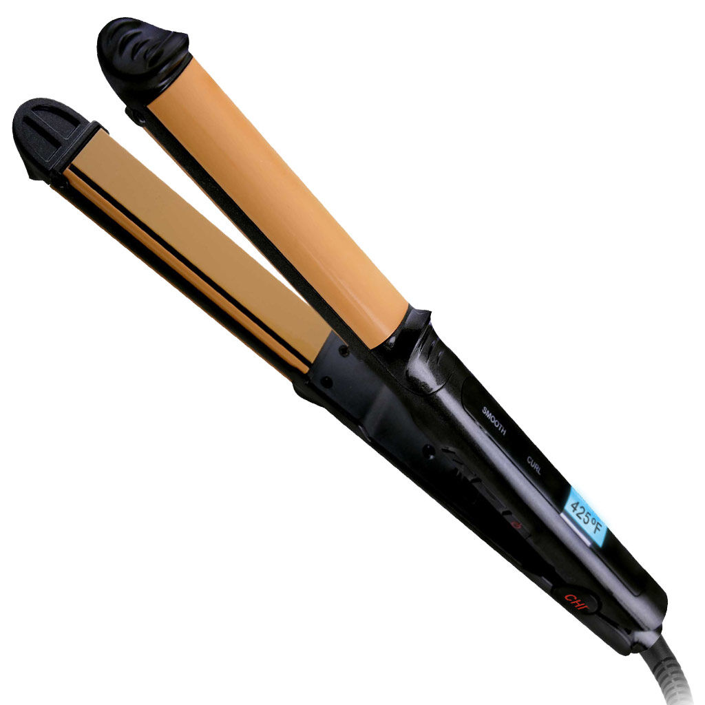 0.75 inch Tourmaline Ceramic 3 in 1 Hairstyling Iron Onyx Black