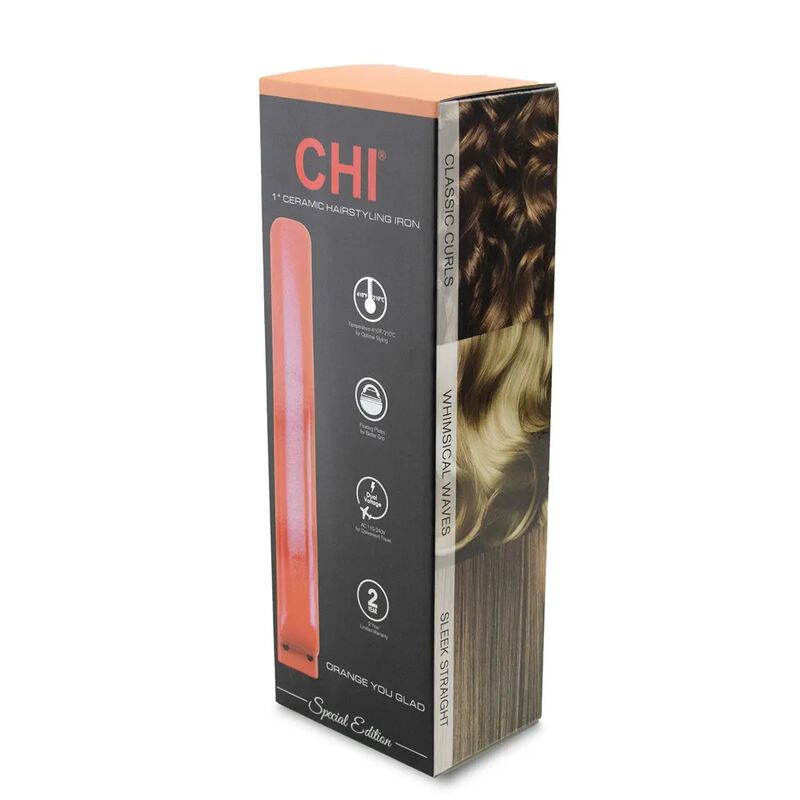 1 Inch Ceramic Hairstyling Iron - Orange You Glad, , large image number null
