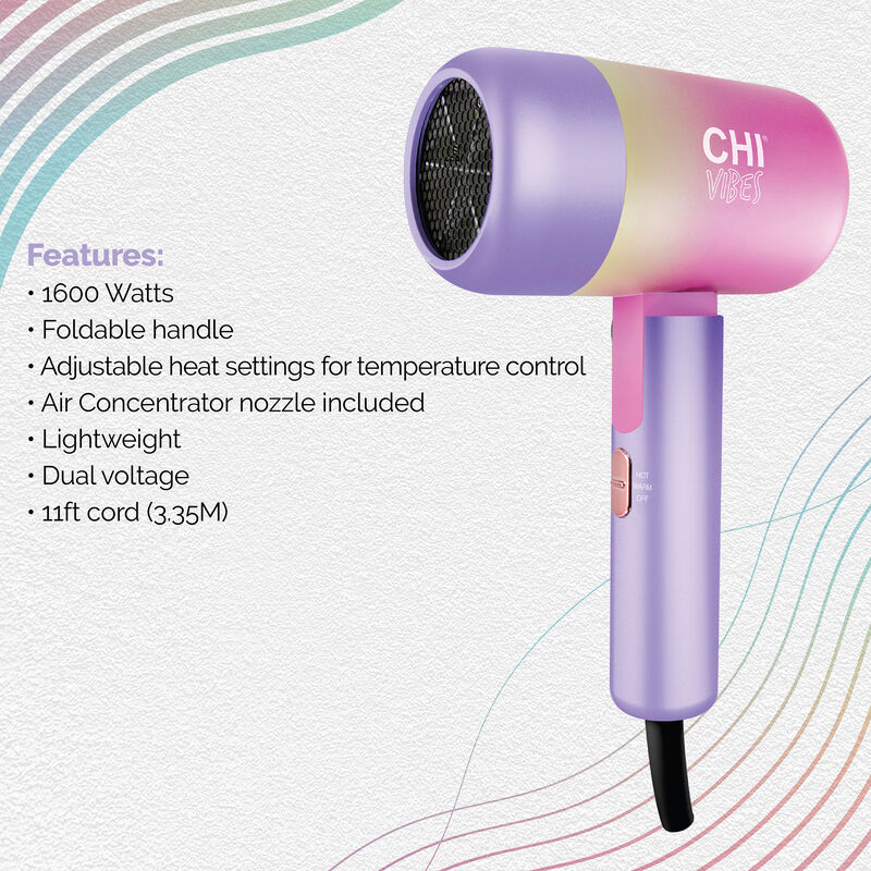 CHI Vibes So Smooth Compact Hair Dryer | CHI Haircare display picture 1