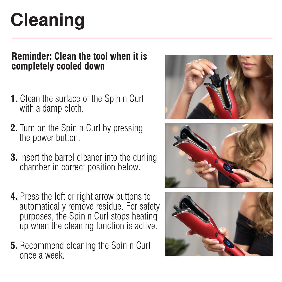 Chi volcanic lava spin curl outlet