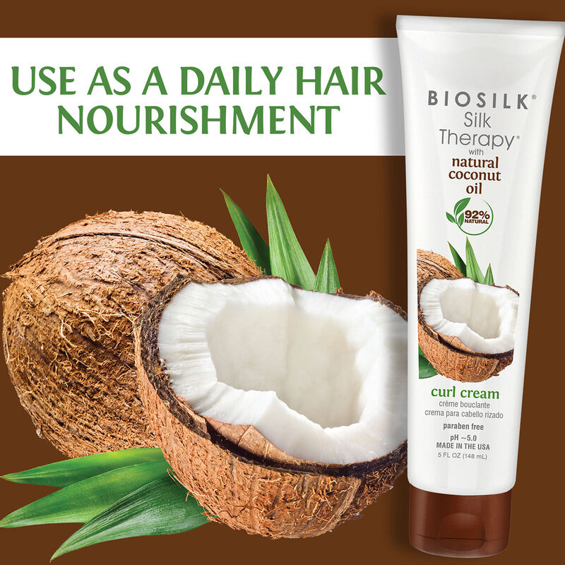 Silk Therapy With Natural Coconut Oil Curl Cream, , large image number null