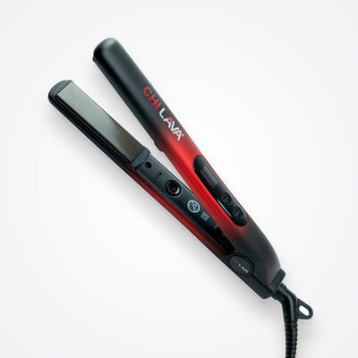 CHI LAVA 1” VOLCANIC SPIN AND CURL - Red and Black with LCD Temperature Display CHI Volcanic Lava Ceramic Pro Spin N Curl - 1 Inch - Farouk  main image 3