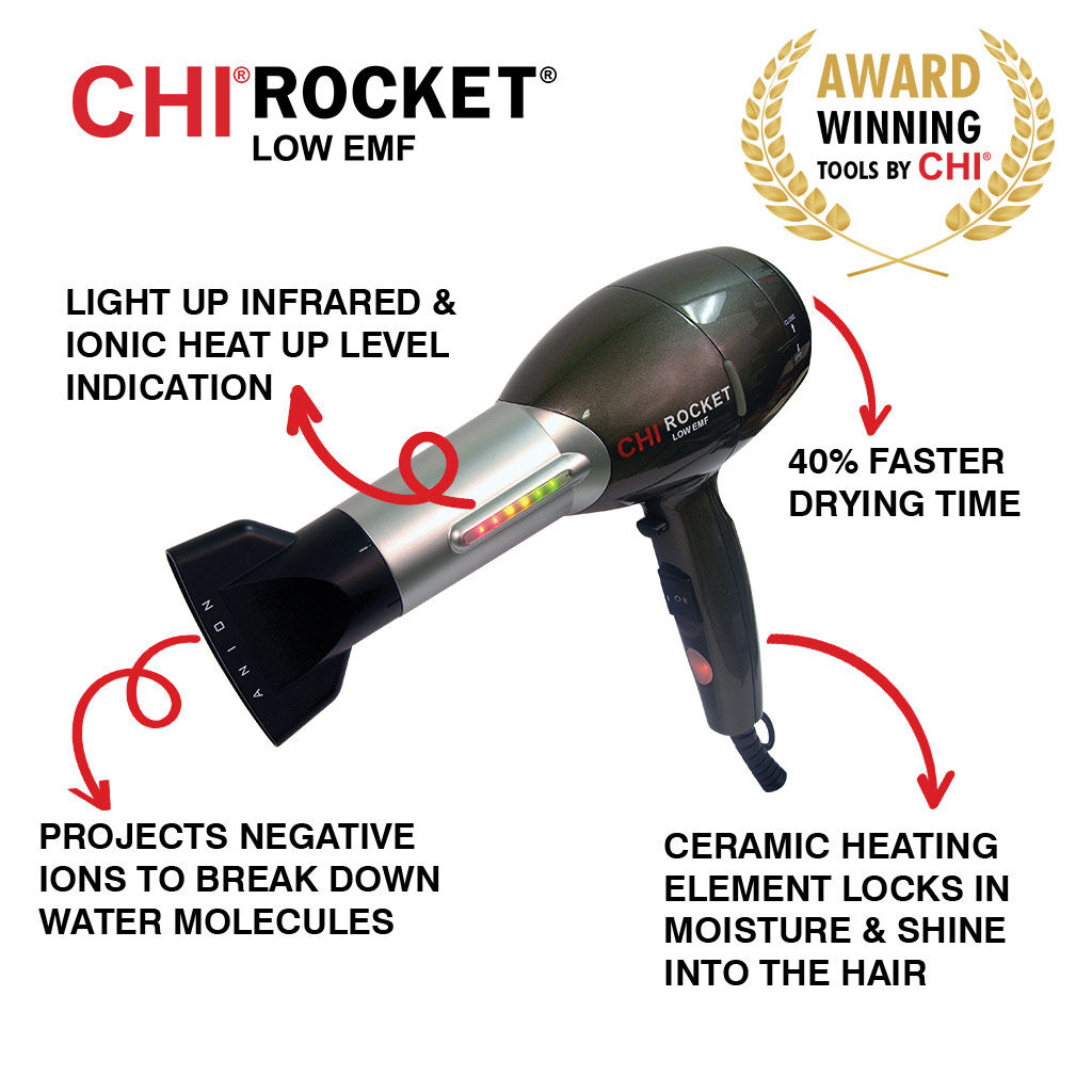 CHI Rocket Professional Hair Dryer Rocket Black