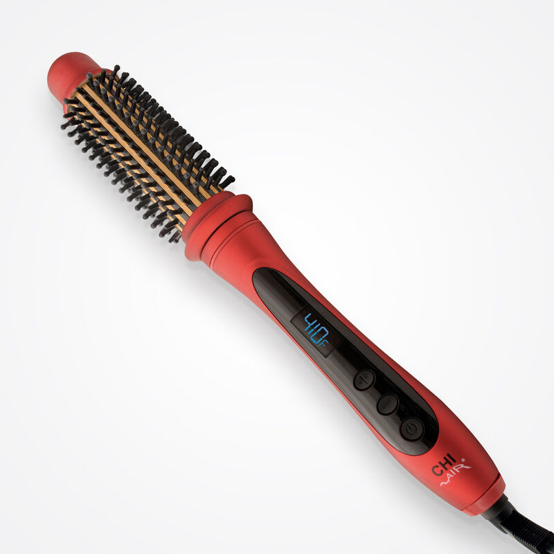 1.25 inch Tourmaline Ceramic Heated Round Brush - Ruby Red, , large image number null