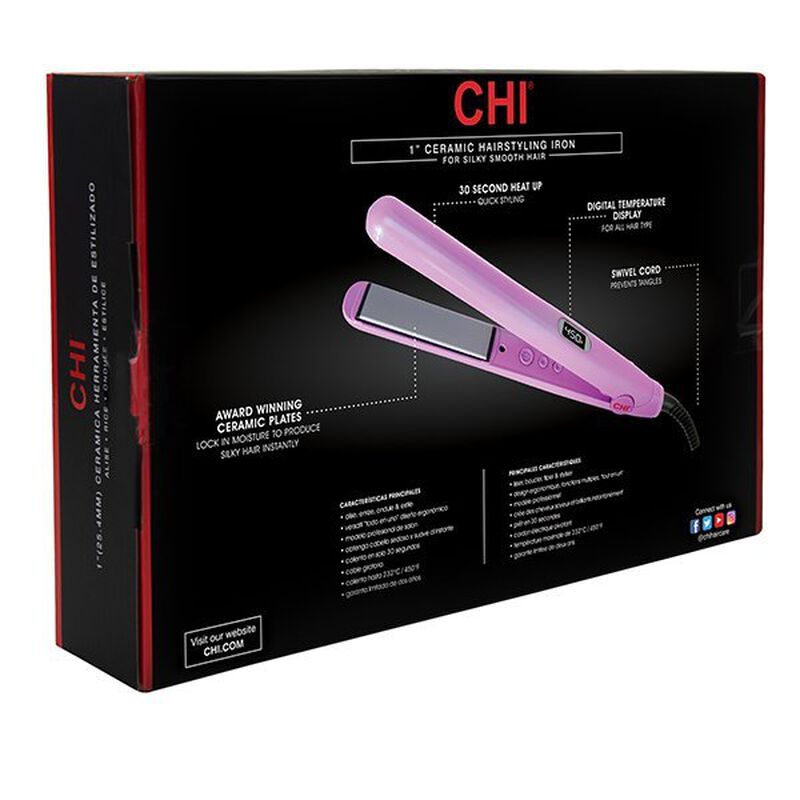 CHI Digital Ceramic Hairstyling Iron - Glowing Lilac, , large image number null