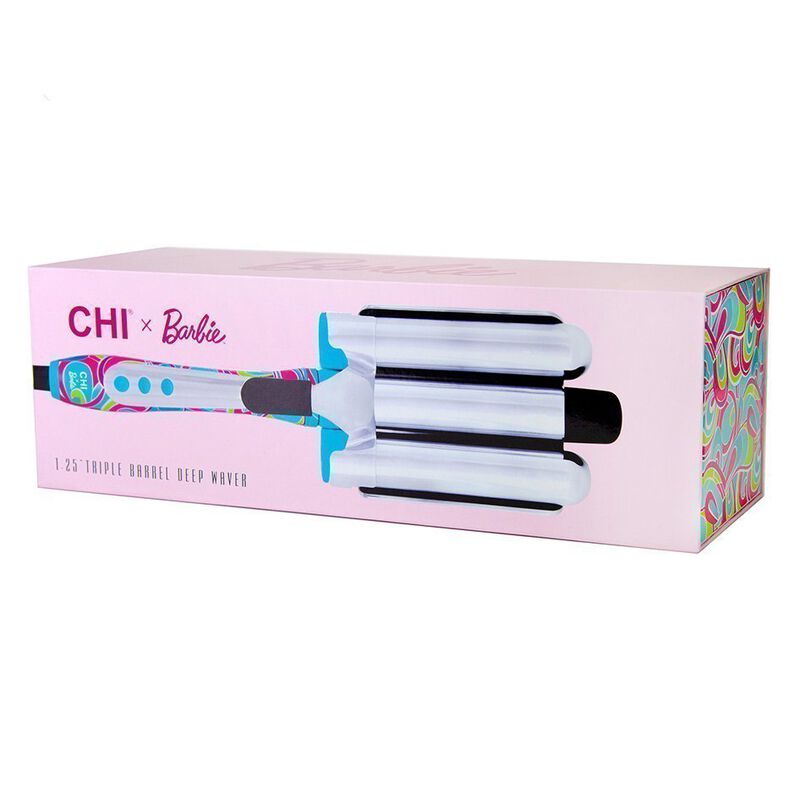 Barbie x CHI Totally Hair 1.25 Inch Titanium Triple Barrel Deep Waver, , large image number null