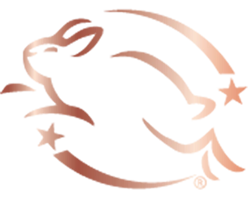 Pink cruelty-free leaping bunny logo