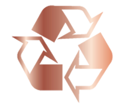 Pink recycling logo