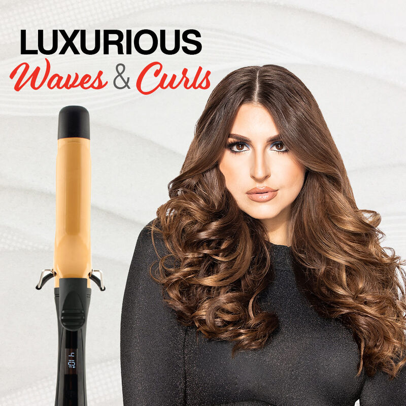 1.5 Inch Tourmaline Ceramic Curling Iron - Matte Black