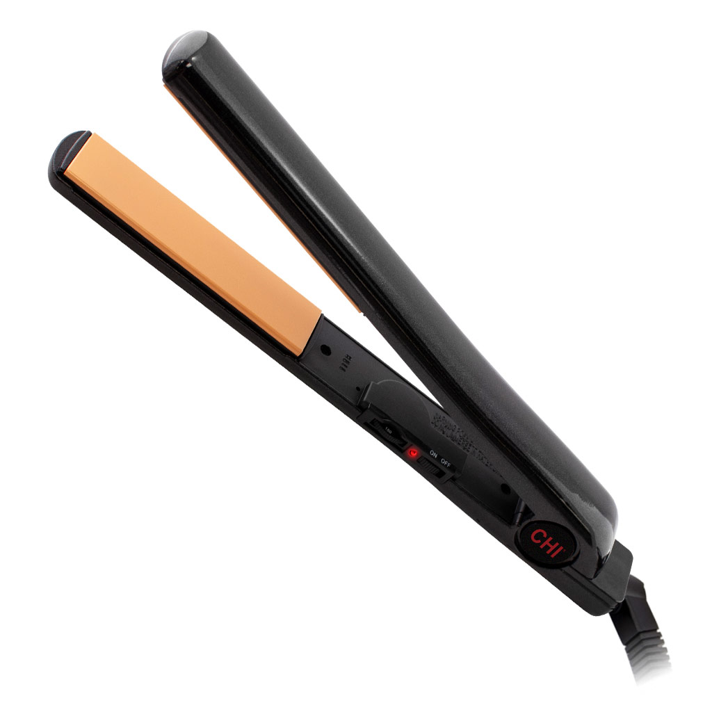 CHI 1 Tourmaline Ceramic Extended Plate Hairstyling Iron Onyx Black
