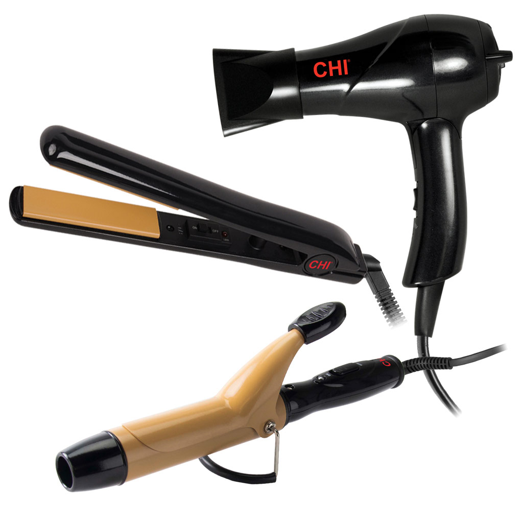 Hair dryer and flat iron set store